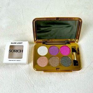 Sorich Glow Light Highlighter 6 Sparkly Color Pallette Eyeshadow New!